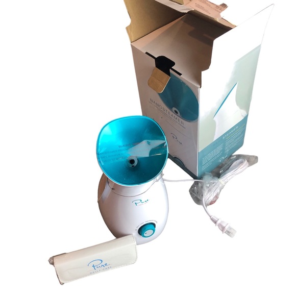 NWT PURE NANOSTEAMER 3-In-1 Ionic Facial Steamer w 5 pc Stainless Skin Kit - Picture 2 of 12